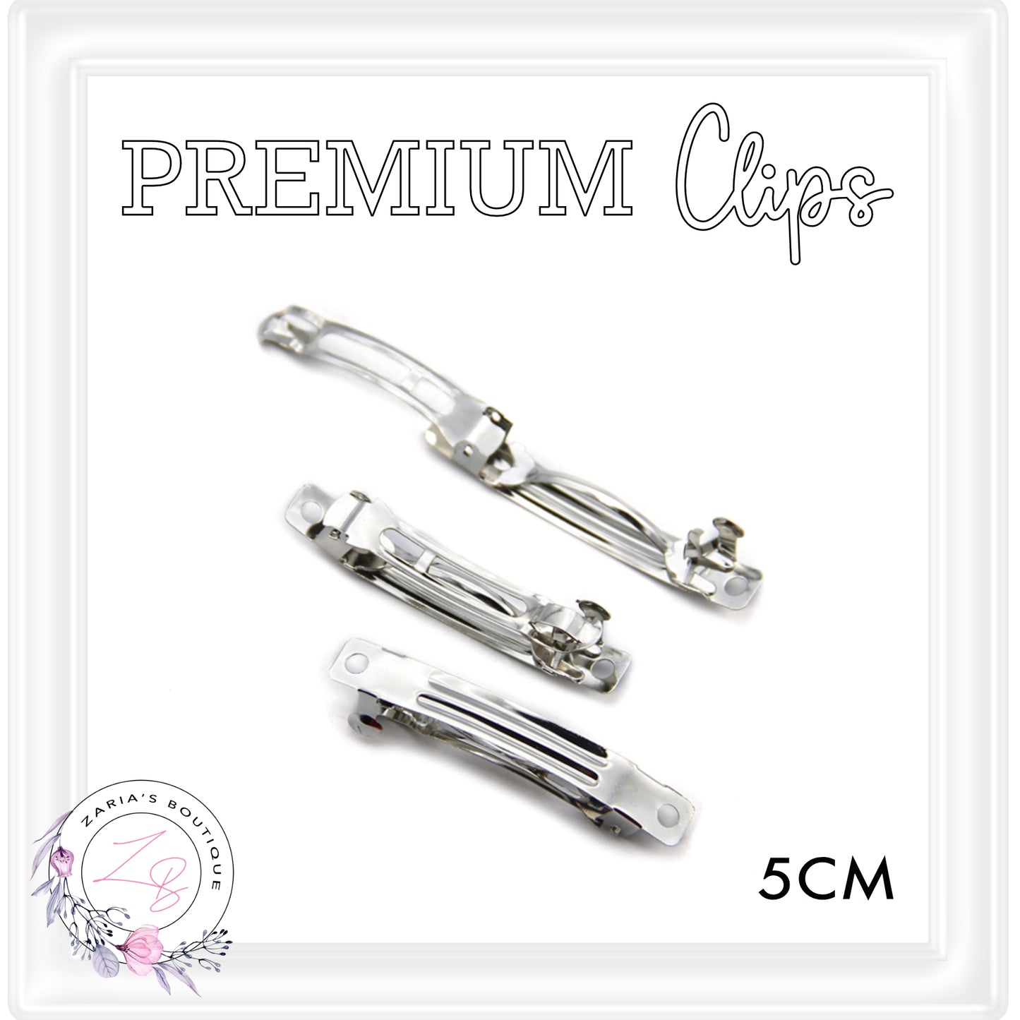 ⋅ BARRETTE Hair Clips ⋅ 5 cm ⋅ 5 pieces ⋅