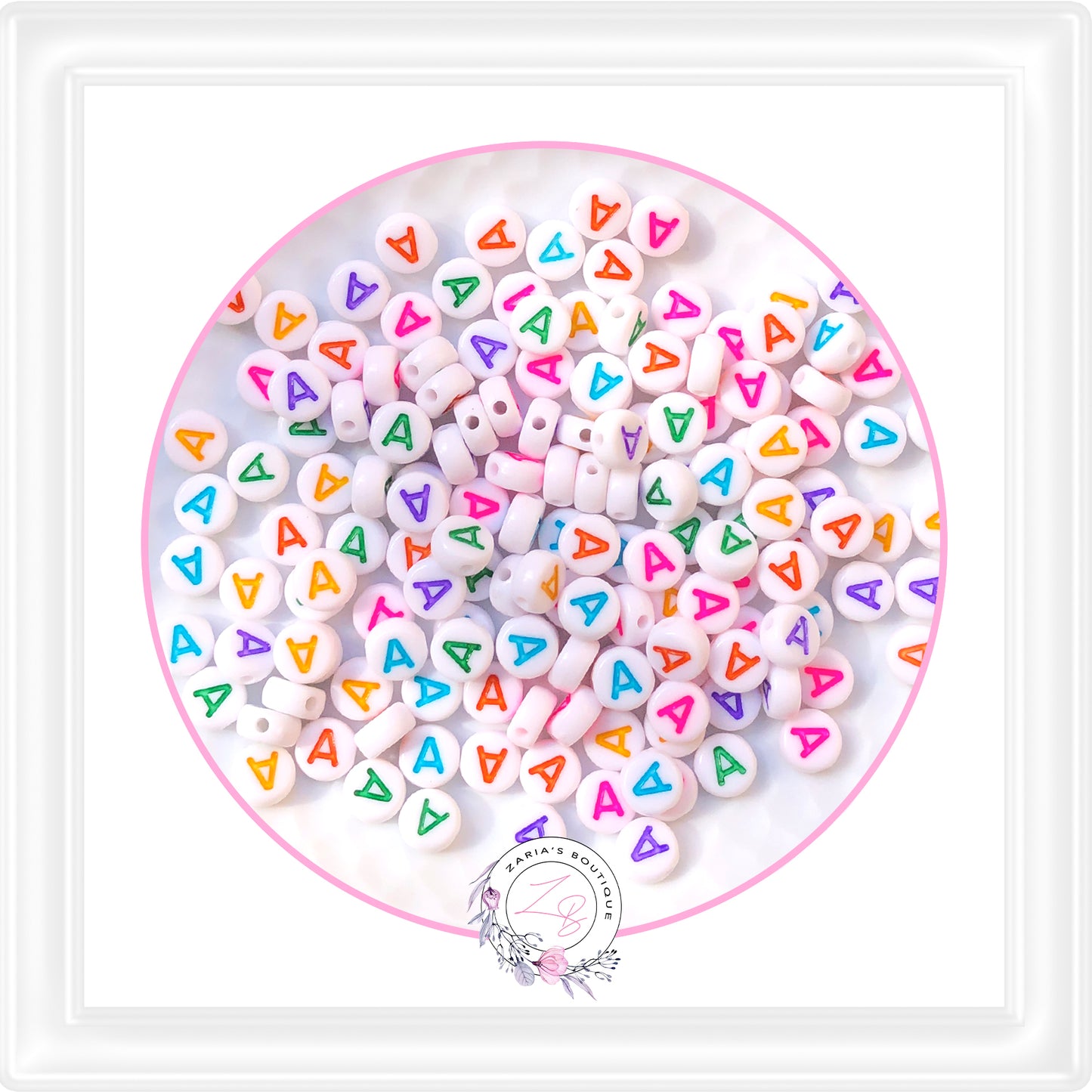 ⋅ Alphabet Beads ⋅ A - Z - 10 Pieces - You Choose ⋅