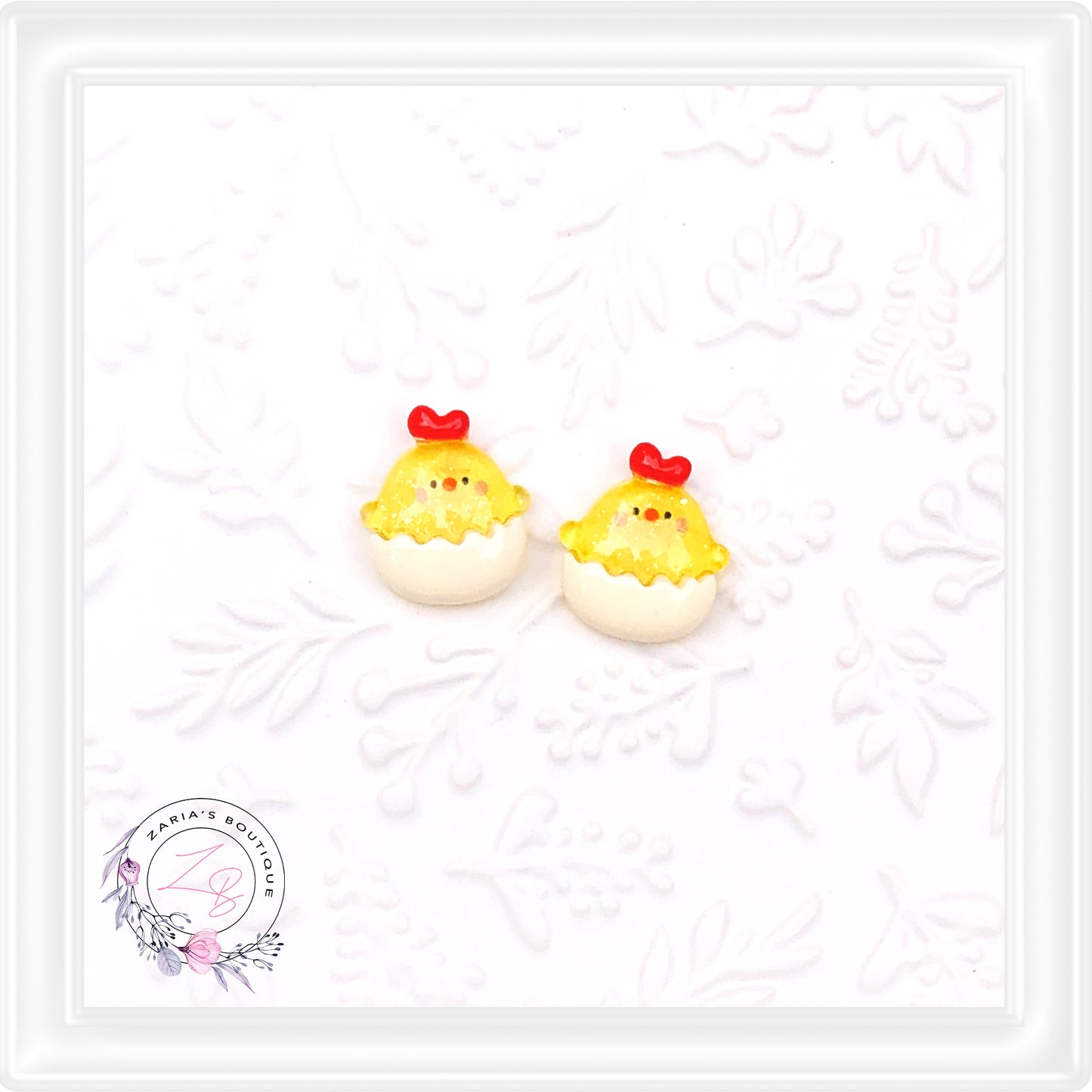 ⋅ BABY CHICKS ⋅ Flatback Resin Embellishments ⋅ Per Pair ⋅