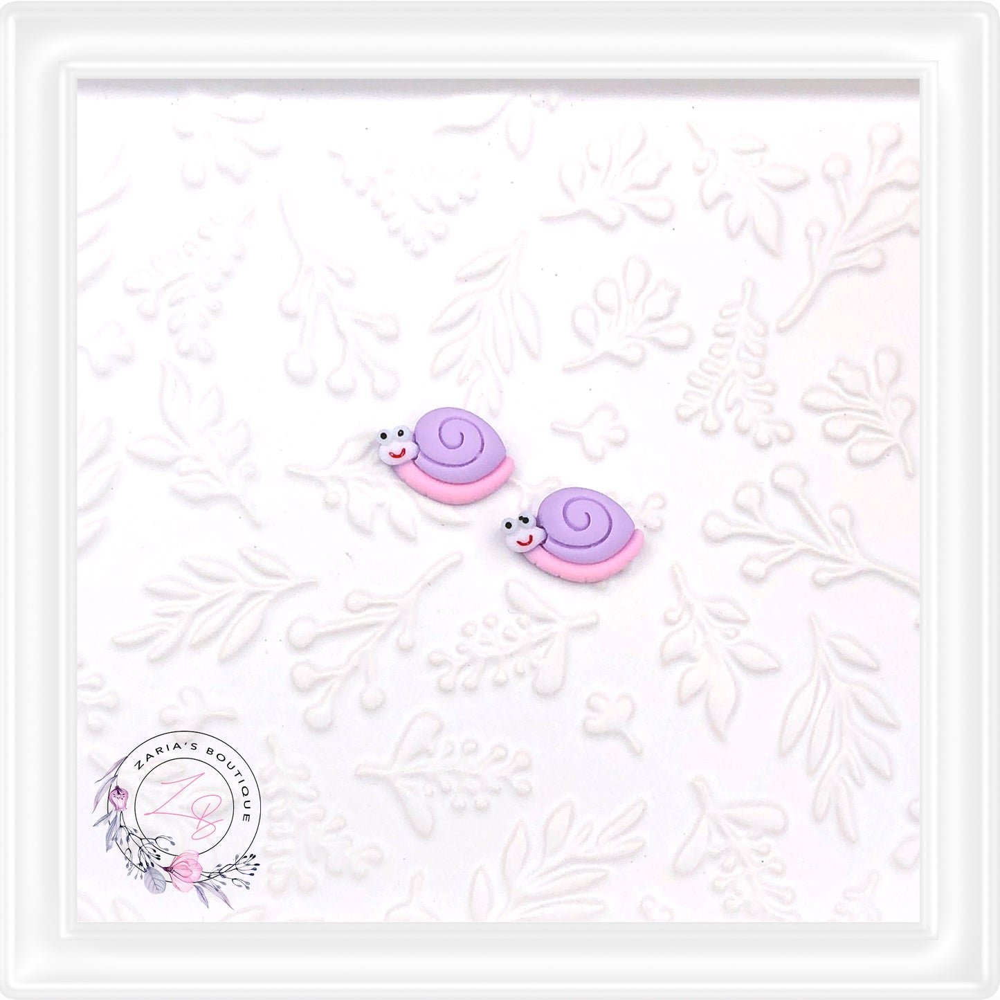 ⋅ SNAILS ⋅ Flatback Resin Embellishments ⋅ Per Pair ⋅
