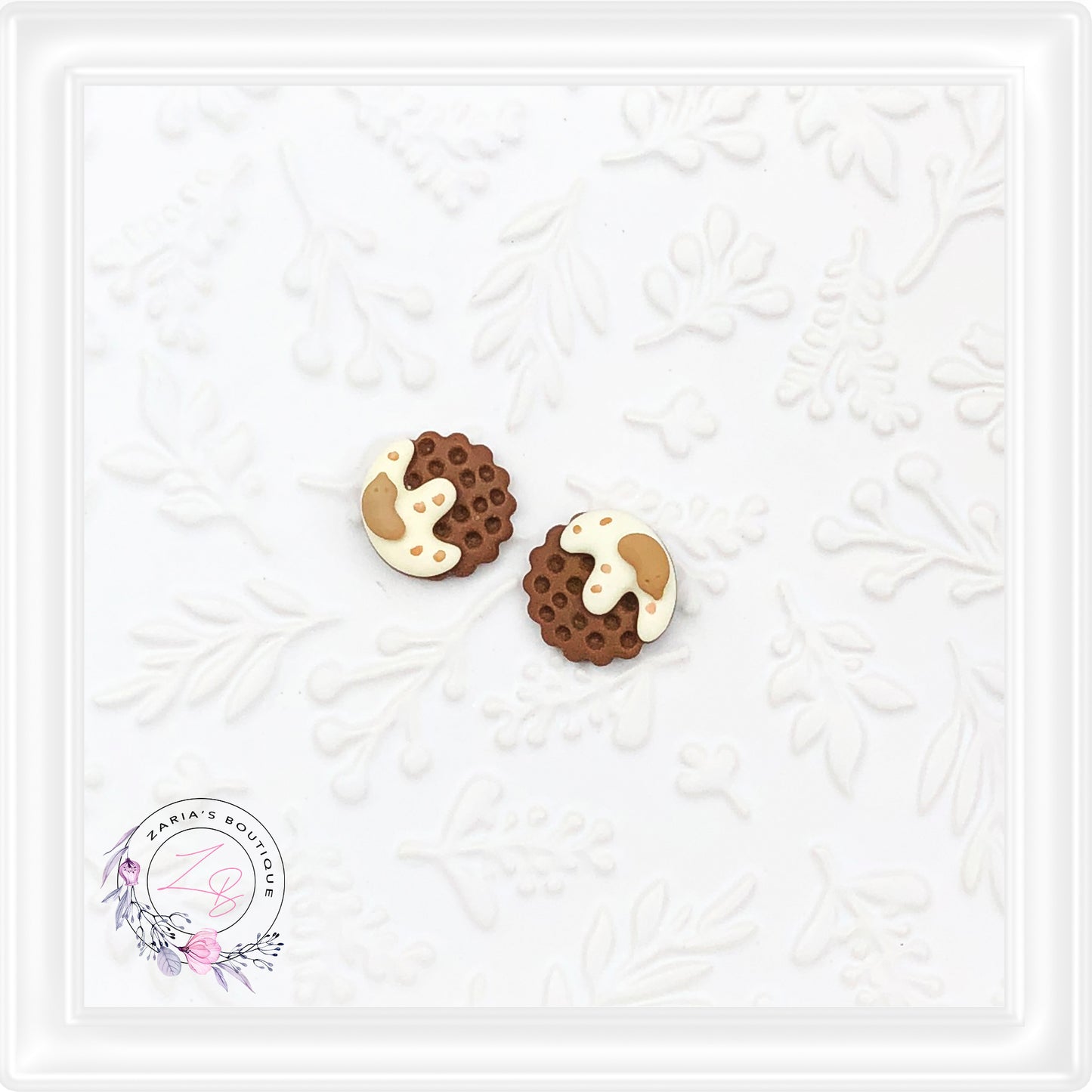 ⋅ COOKIES & CREAM ⋅ Flatback Resin Embellishments ⋅ Per Pair ⋅