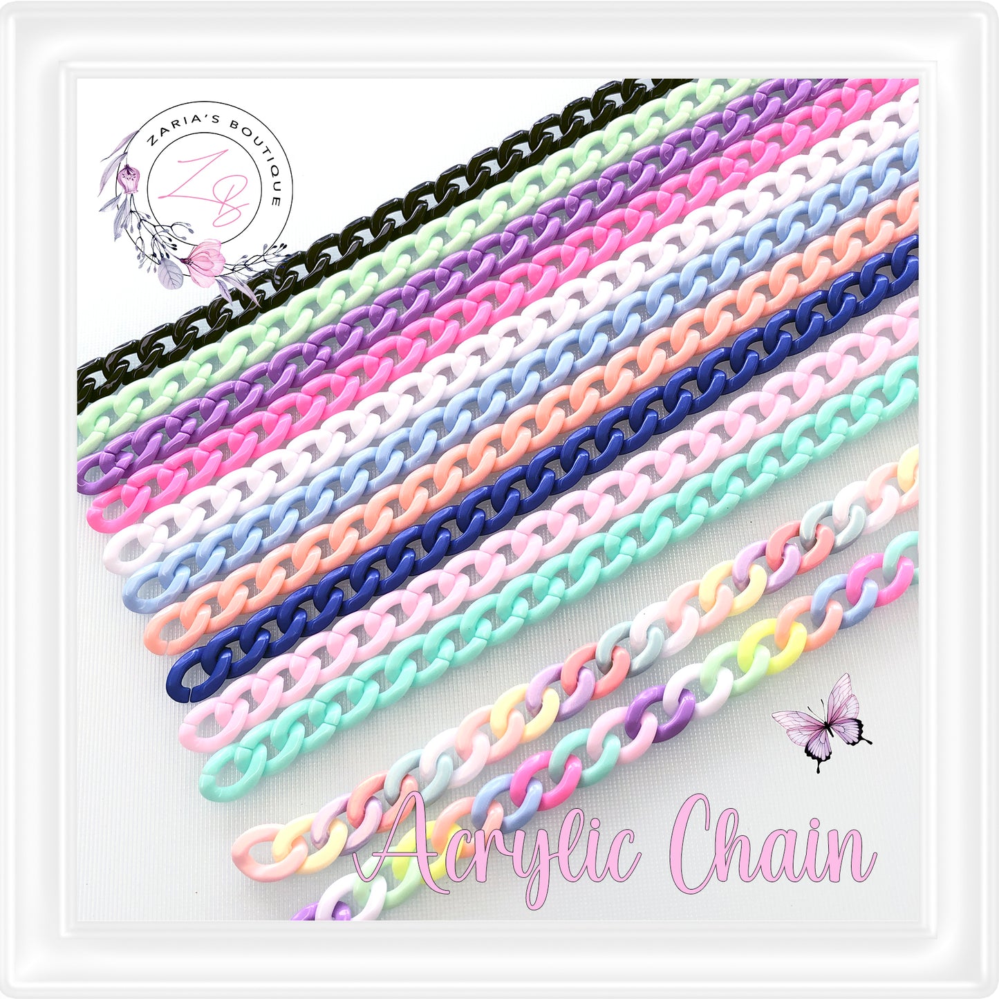 ⋅ Acrylic Chains ⋅ 12 Colours ⋅