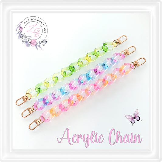 ⋅  Acrylic Chain With Lobster Clasps ⋅ Multi-Colour ⋅