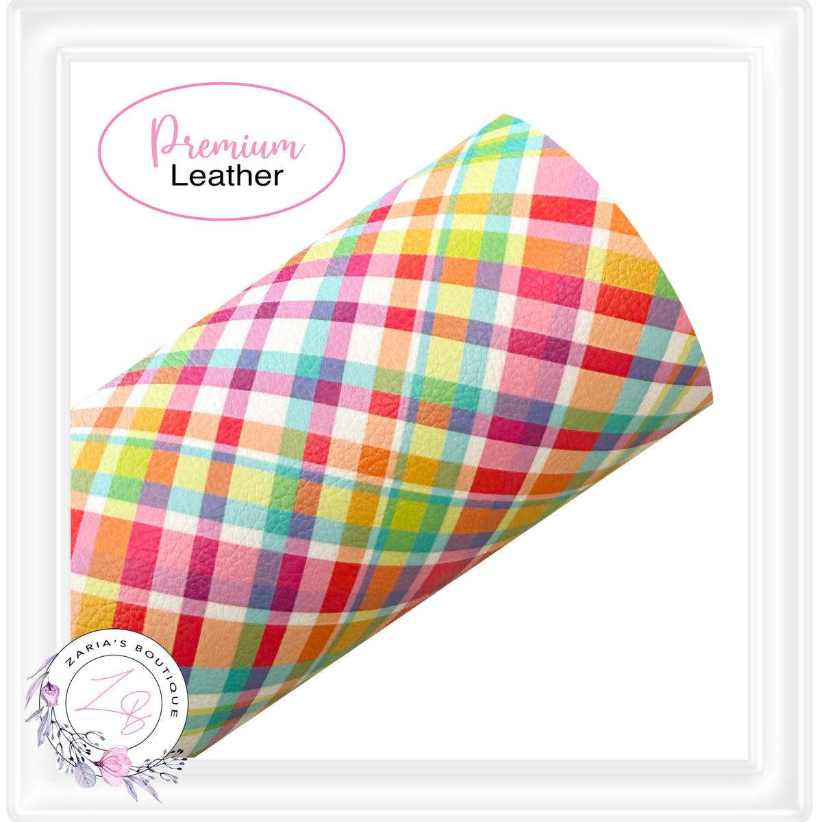 ⋅ Bright Checks ⋅ Vegan Faux Leather ⋅ LAST SHEET!