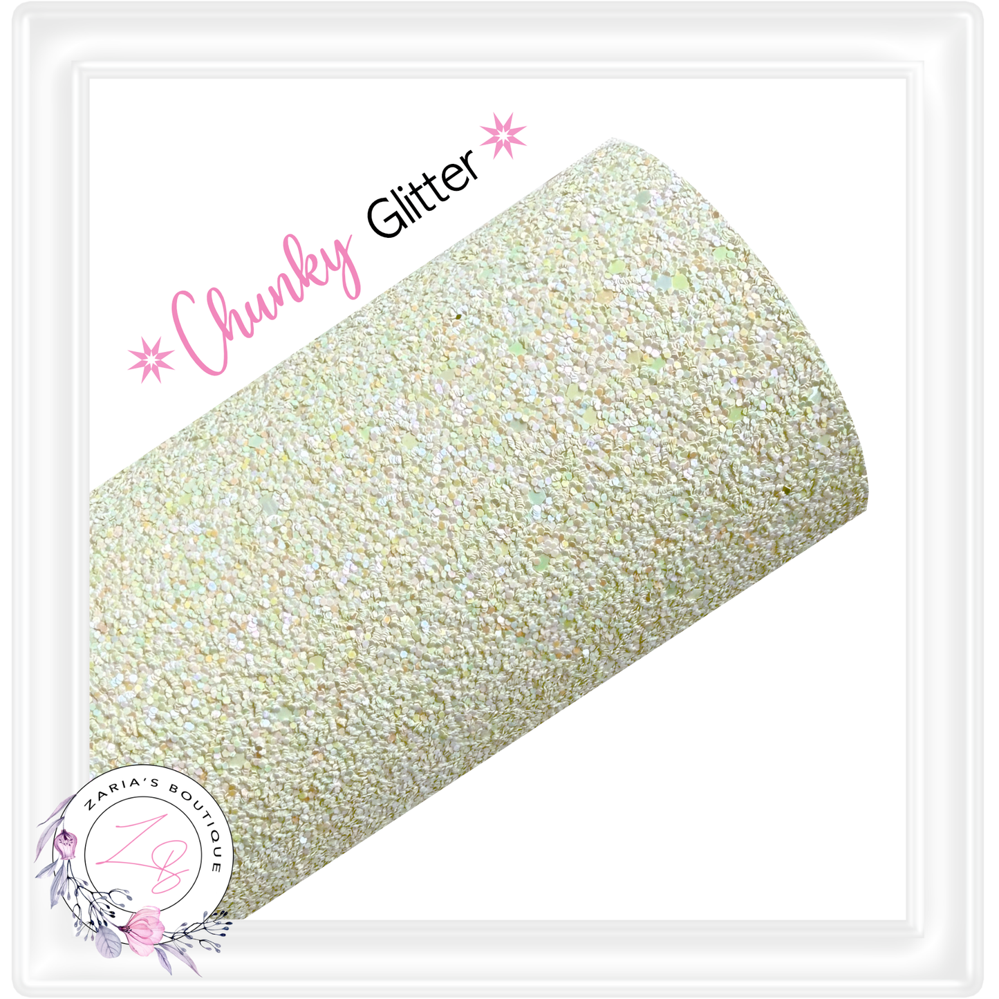 ∙ CHUNKY GLITTER ∙ Light Lime Green ∙