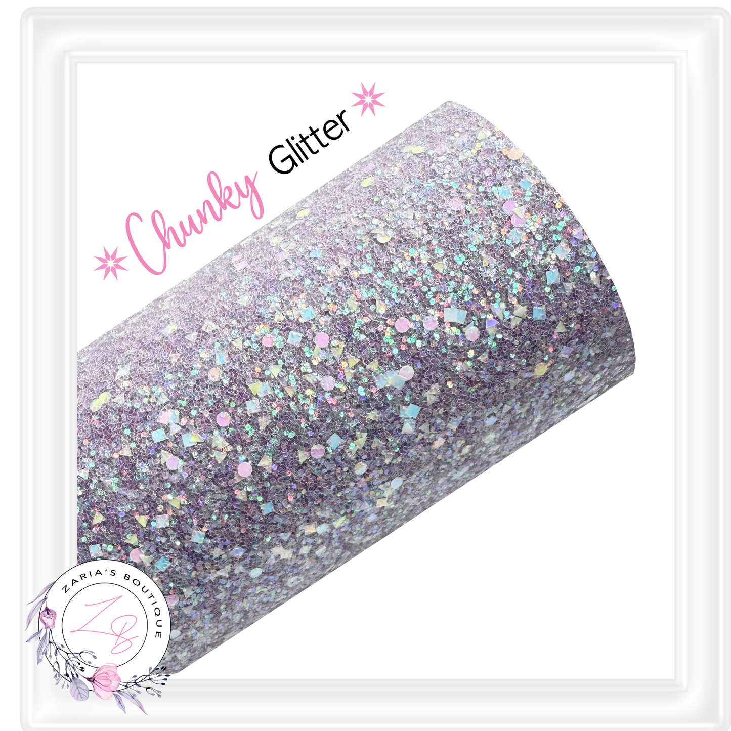 ⋅ Chunky Sequin Sprinkle Glitter Sheets ⋅ Purple Holographic Gems ⋅