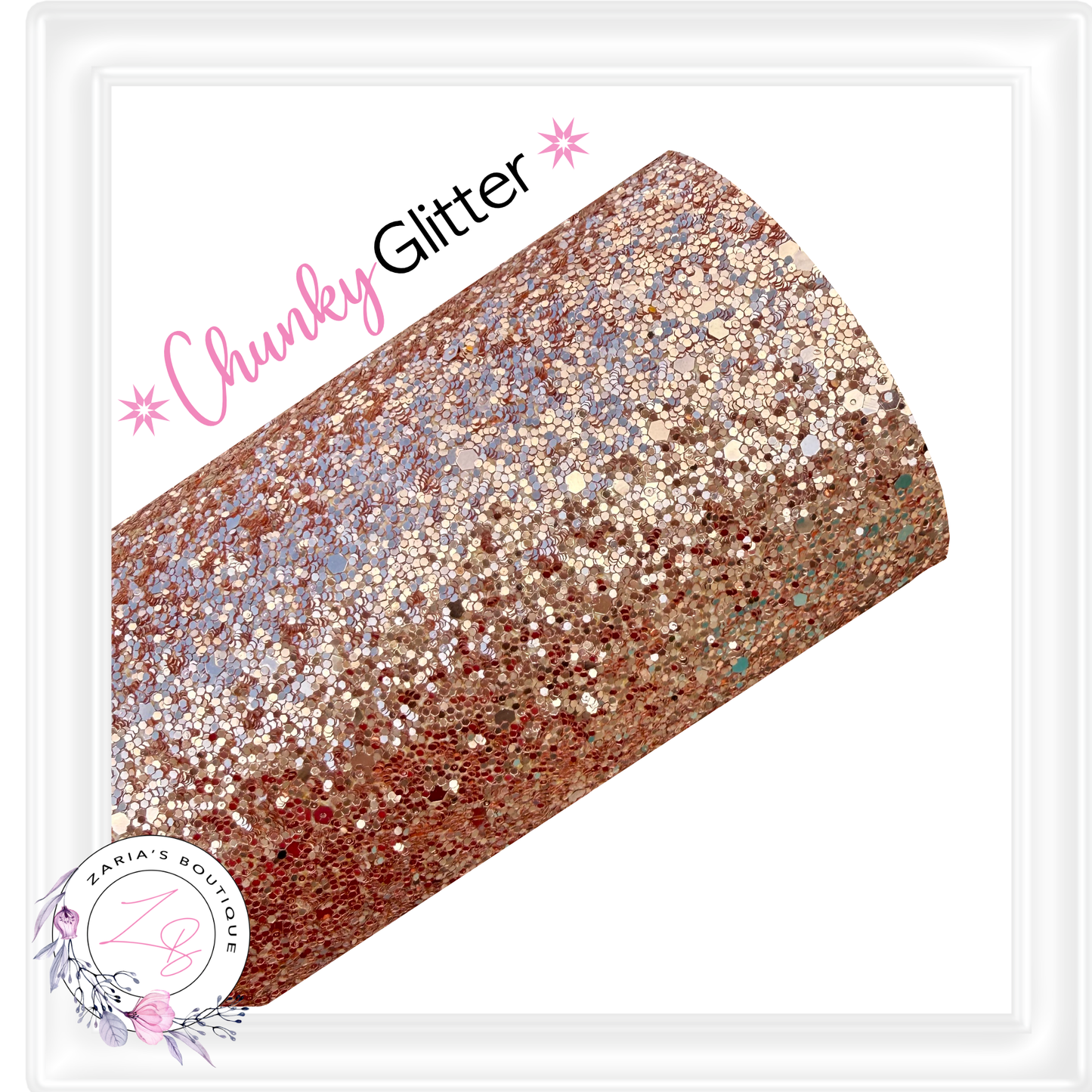 ∙ CHUNKY GLITTER ∙ Rose Gold ⋅