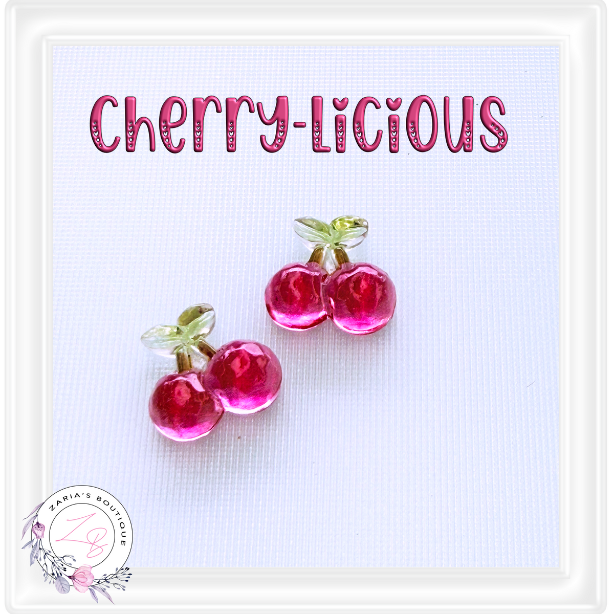 ⋅ Red Berry Acrylic Flatbacks ⋅ Resin Craft Embellishments ⋅ Per Pair ⋅