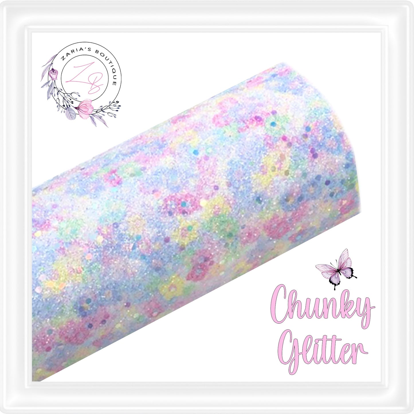 • Premium Chunky Glitter • Pastel Tie Dye •