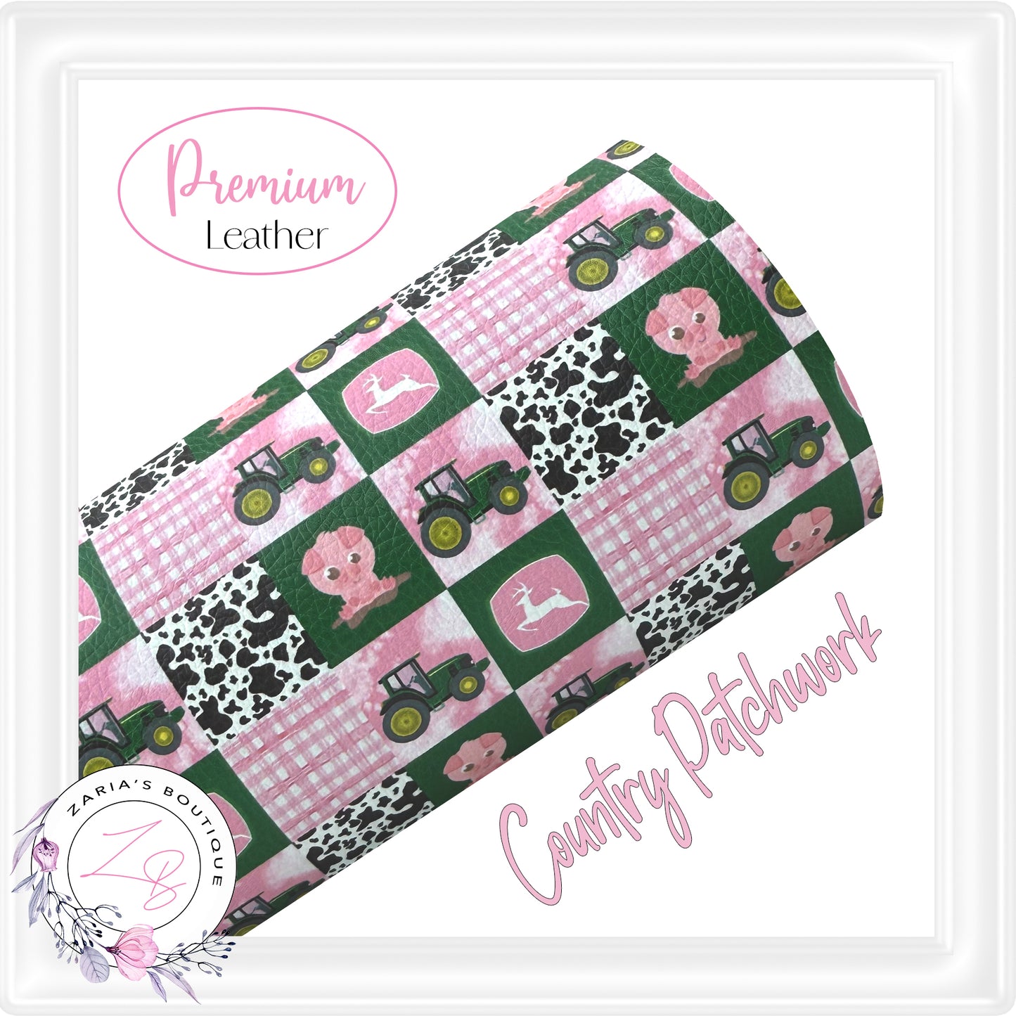 ⋅ Country Patchwork ⋅ Premium Vegan Faux Leather ⋅