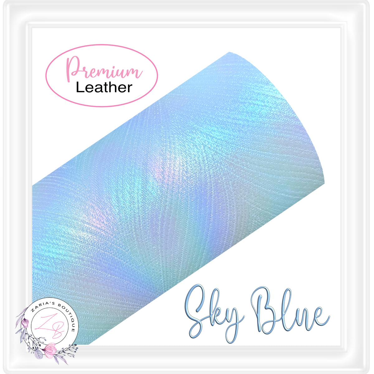 ⋅ Feathery ⋅ Textured Holographic Vegan Faux Leather ⋅ Blush Pink ⋅