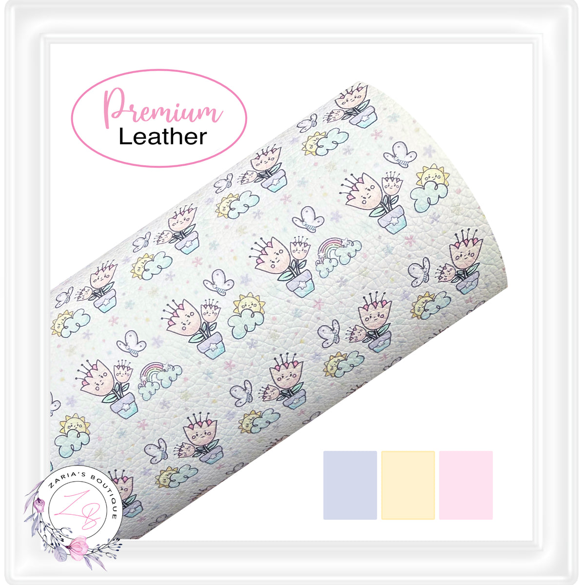 ⋅ Happy Flowerpots ⋅ Premium Litchi Vegan Faux Leather ⋅