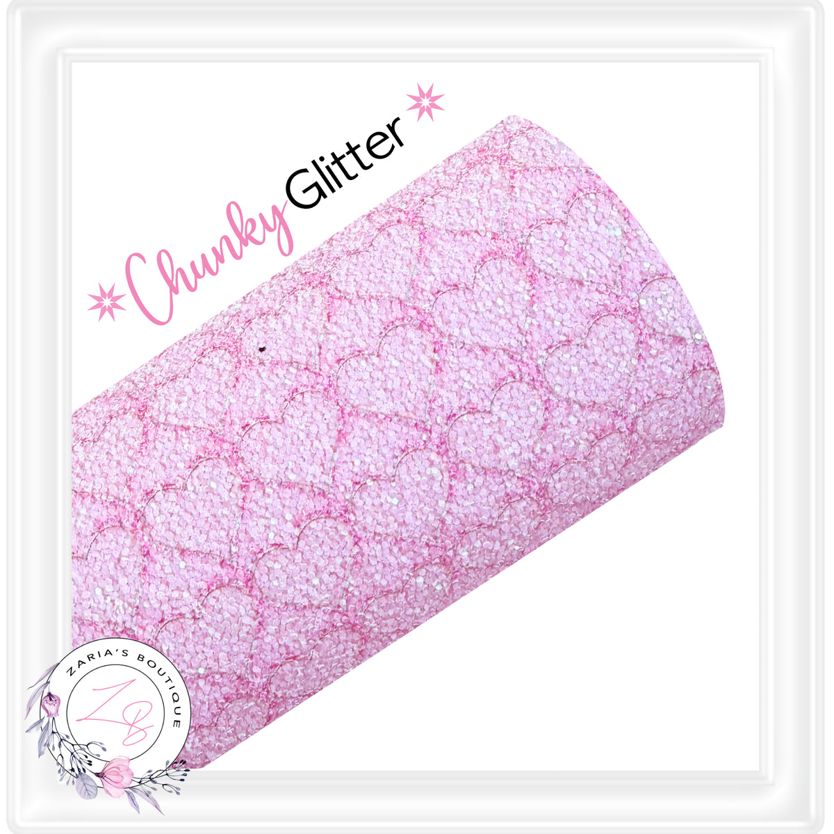 ⋅ Pretty In Pink ⋅ Pink Hearts ⋅ Chunky Glitter Or Silky Smooth Vegan Faux Leather