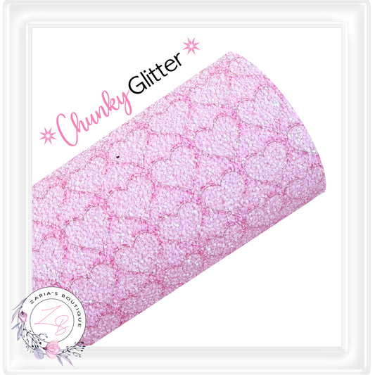 ⋅ Pretty In Pink ⋅ Pink Hearts ⋅ Chunky Glitter Or Silky Smooth Vegan Faux Leather