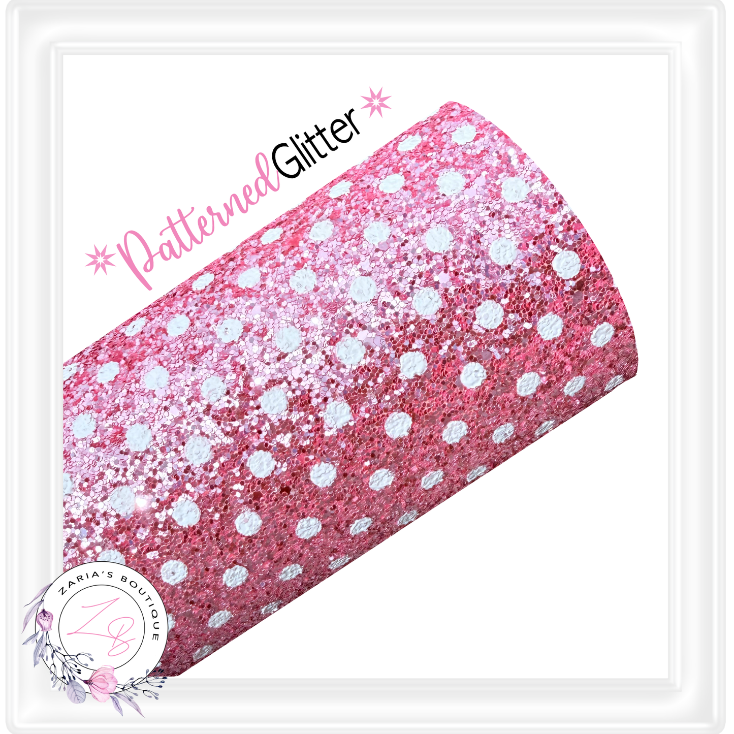 ⋅ PATTERNED CHUNKY GLITTER ⋅ Pink Polka Dots ⋅
