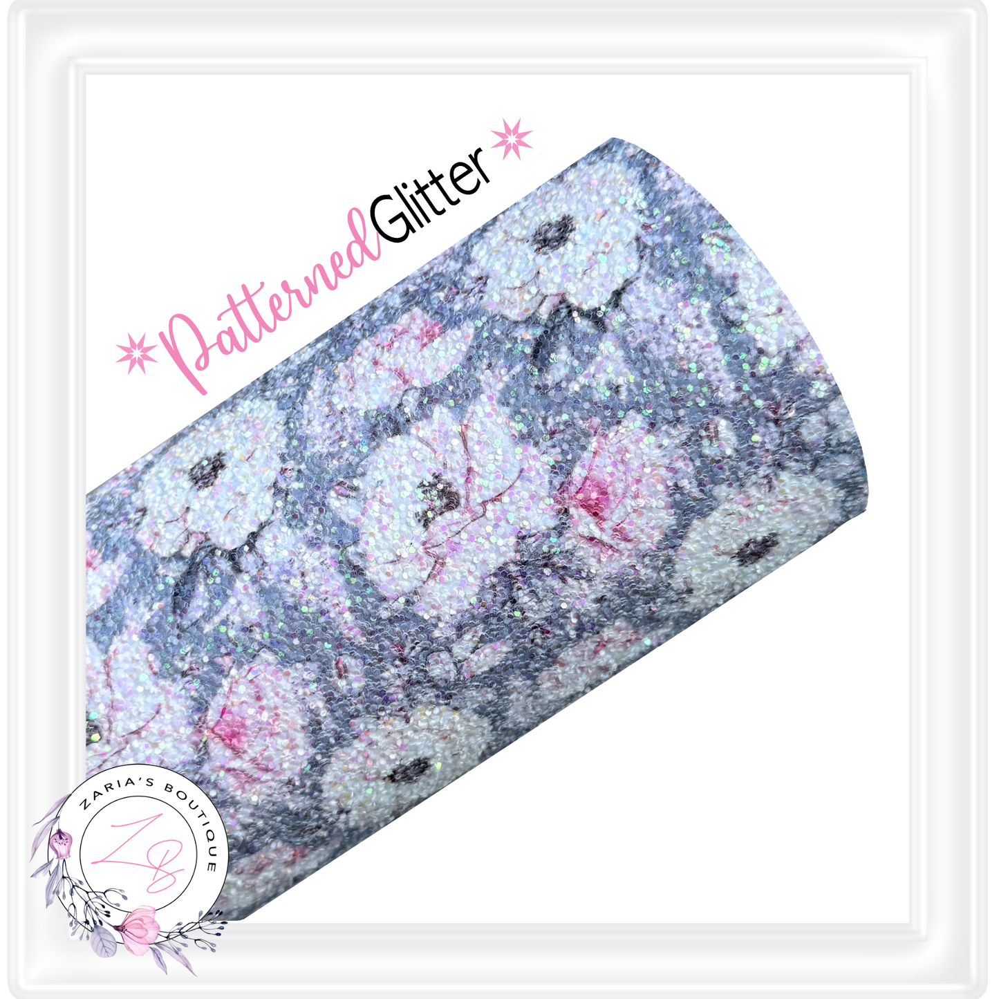 ⋅ PATTERNED CHUNKY GLITTER ⋅ Magnolia Floral ⋅