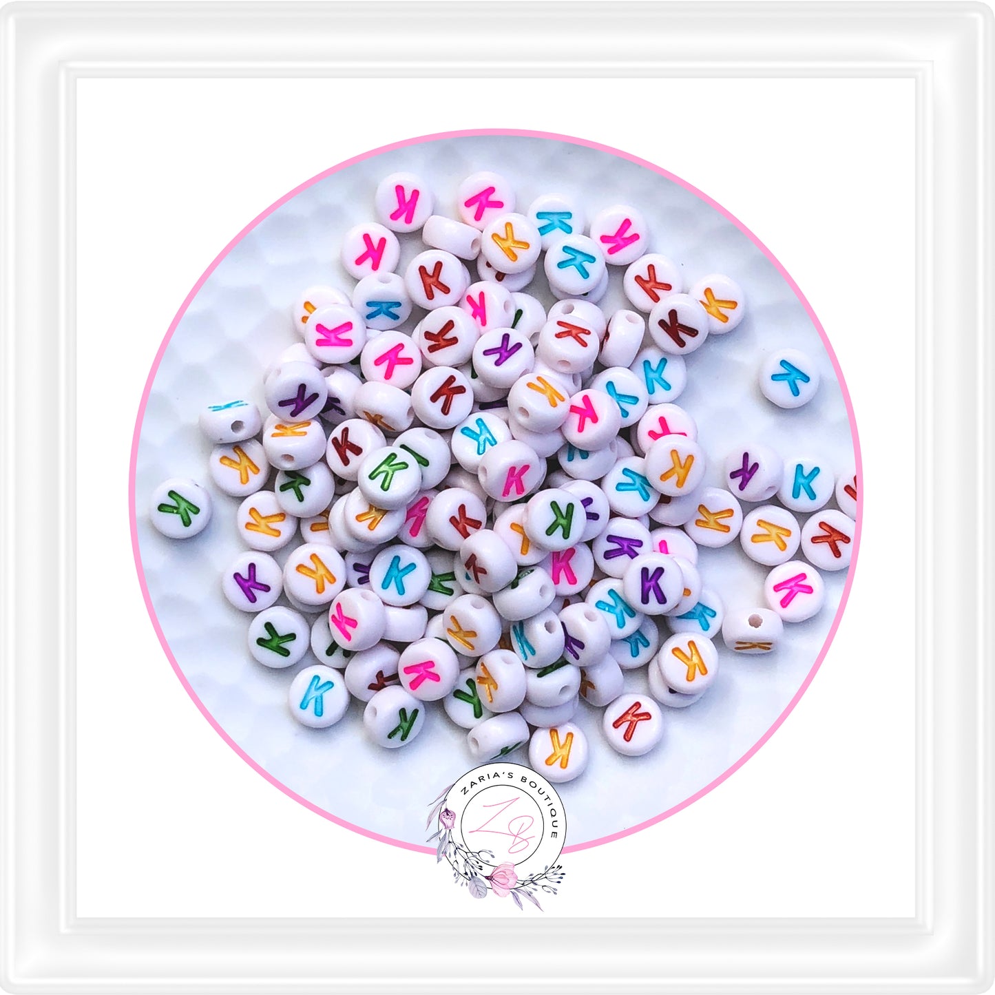 ⋅ Alphabet Beads ⋅ A - Z - 10 Pieces - You Choose ⋅