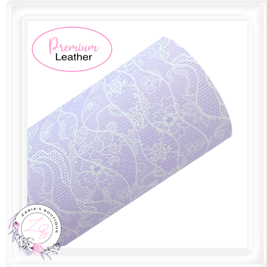â‹… Pink Lace â‹… Custom Printed Premium Vegan Faux Leather â‹…