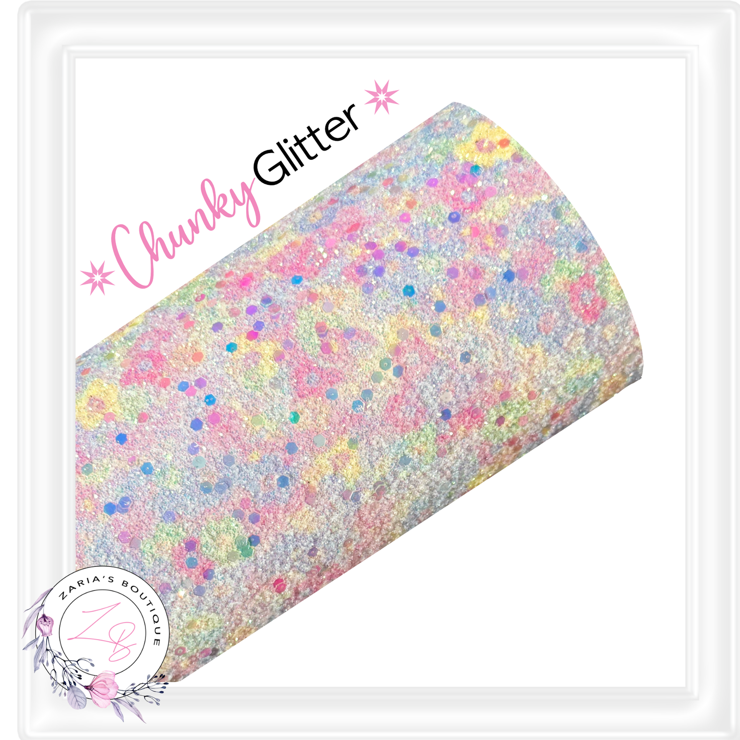 ∙ CHUNKY GLITTER ∙ Pastel Tie Dye ∙