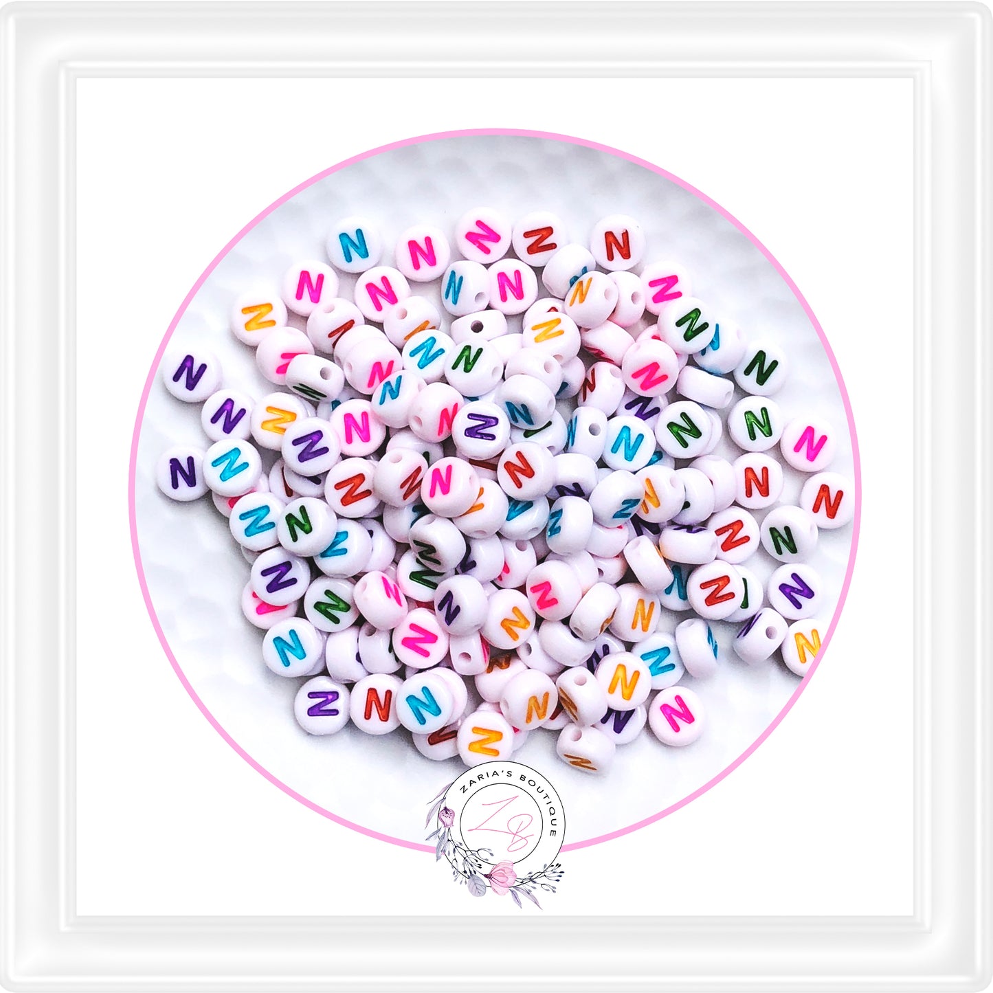 ⋅ Alphabet Beads ⋅ A - Z - 10 Pieces - You Choose ⋅