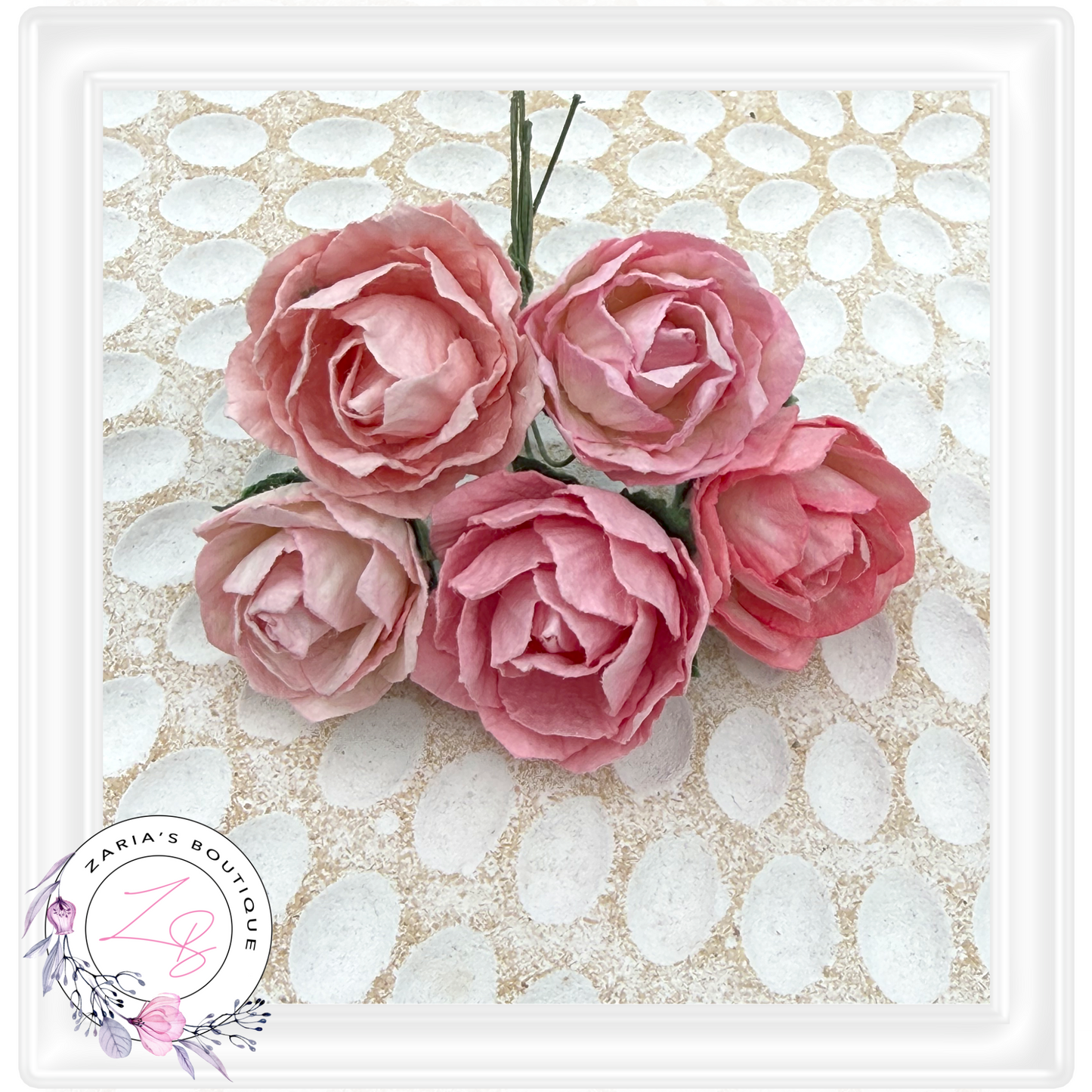 Mulberry Paper Flowers ~ Peony ~ 30mm ~ Mixed Pinks