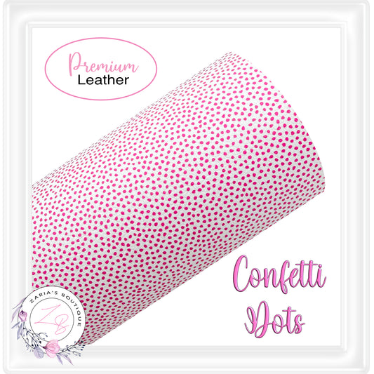 β
Β Custom Vegan Faux Leather β
Confetti Dots Pink β