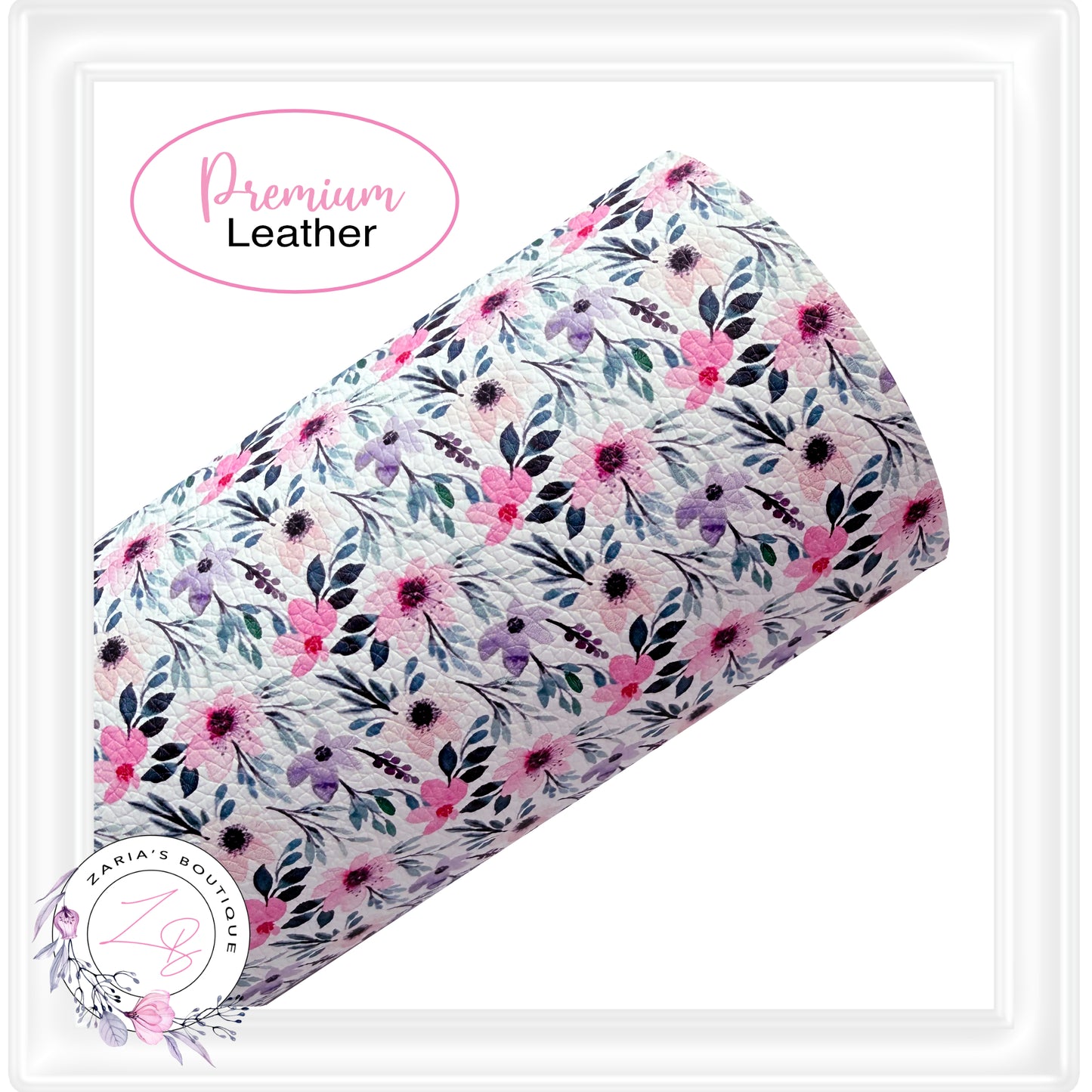 ⋅ Spring Blooms ⋅ Custom Printed Premium Vegan Faux Leather ⋅