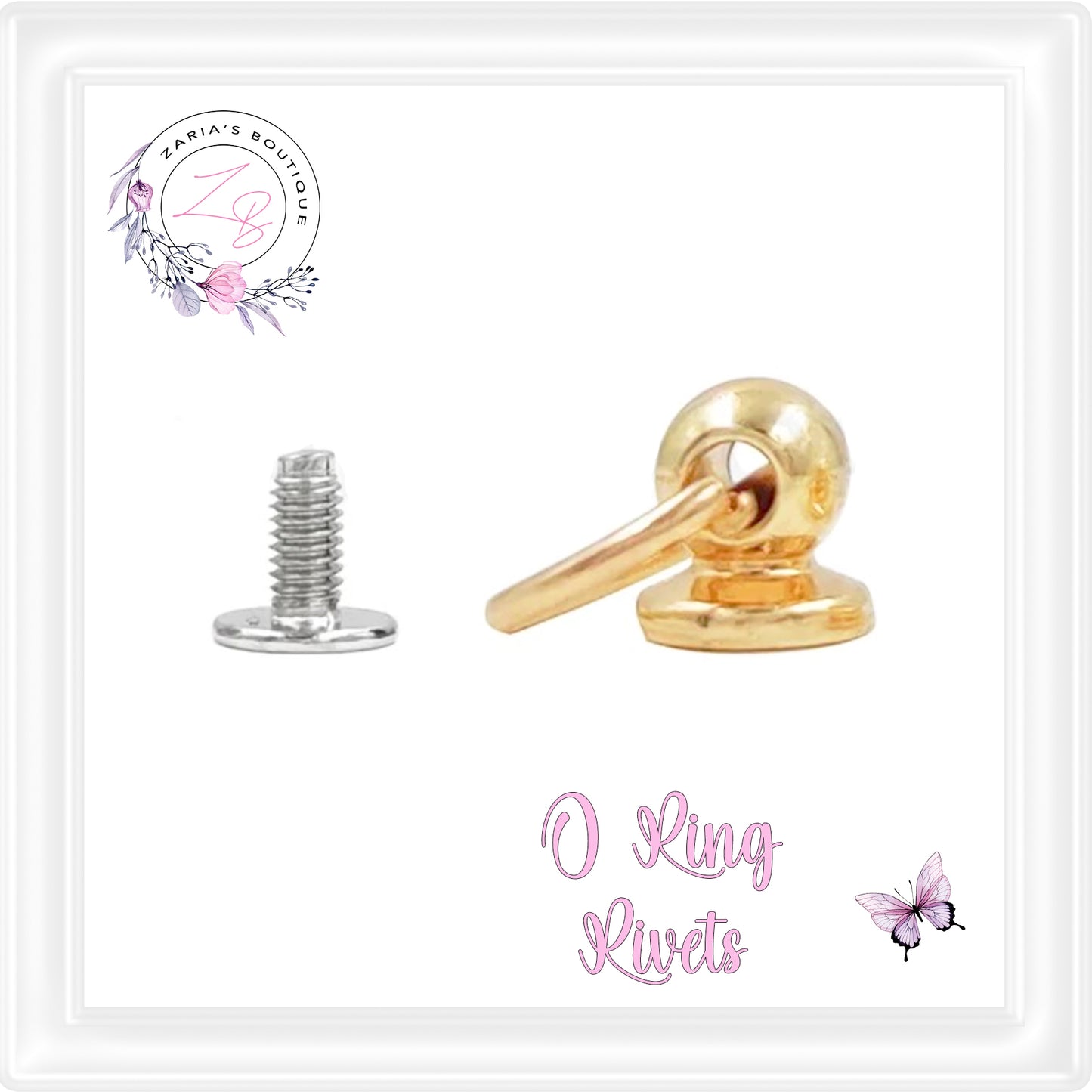 ⋅ O Ring Screw Rivets ⋅ 4 Colours ⋅ 10 pk ⋅