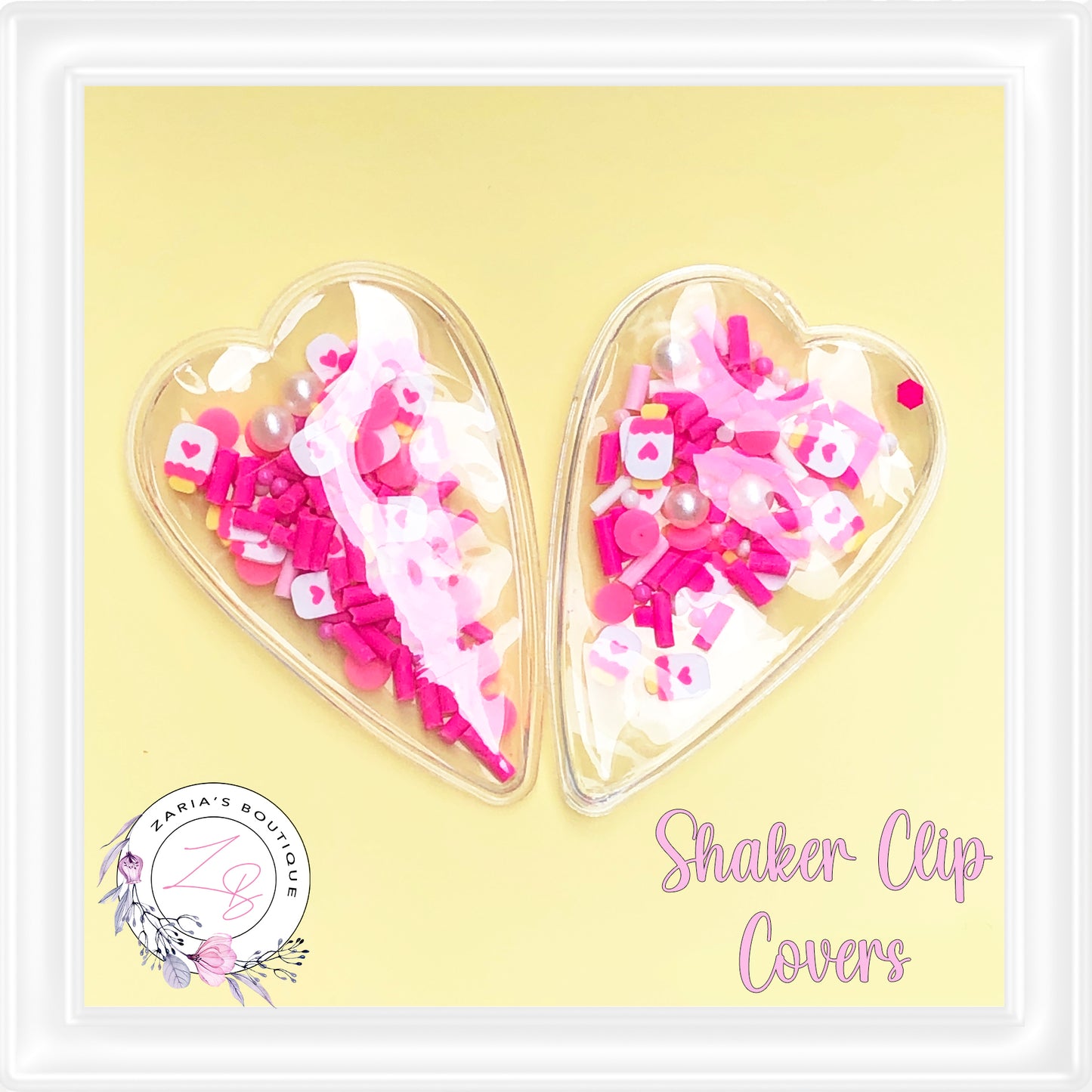 • Shaker Clip Covers • Fits 5cm Snap Clips • Per Pair •