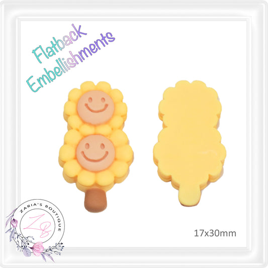β’Β Bunny Icecream β’ Flat Back Cabochon Resin Craft Embellishments β’ Set of 2 β’
