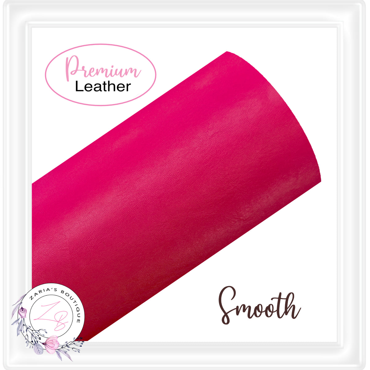 ⋅ Solid Colour Faux Leather ⋅ Smooth ⋅ Raspberry Pink ⋅