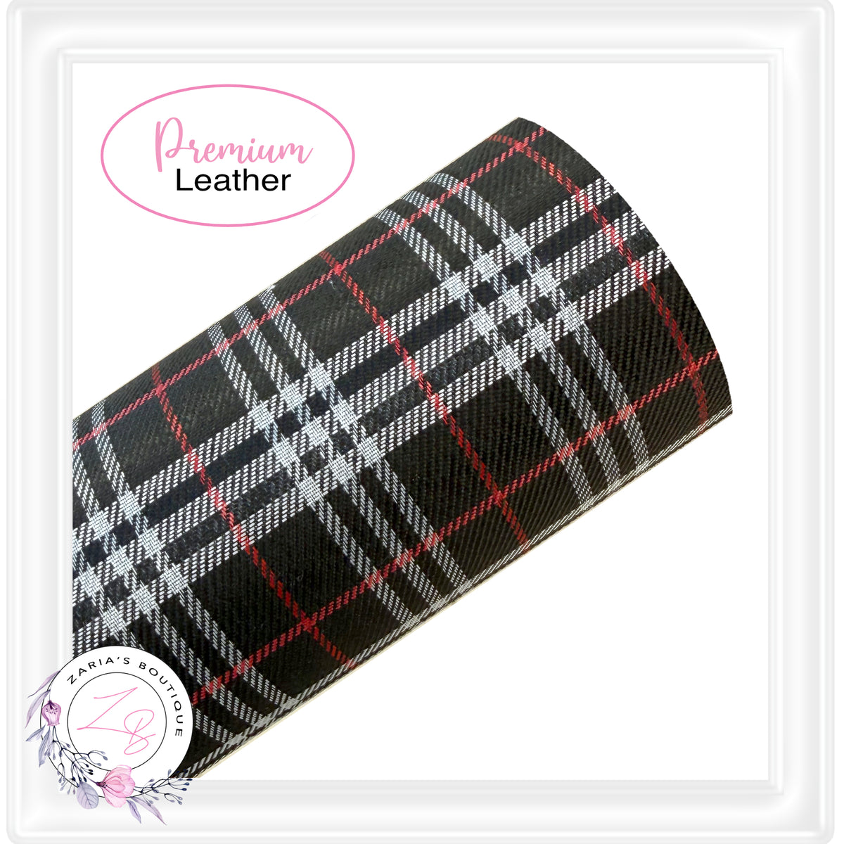 ⋅ Tartan Faux Leather ⋅ Navy Blue ⋅