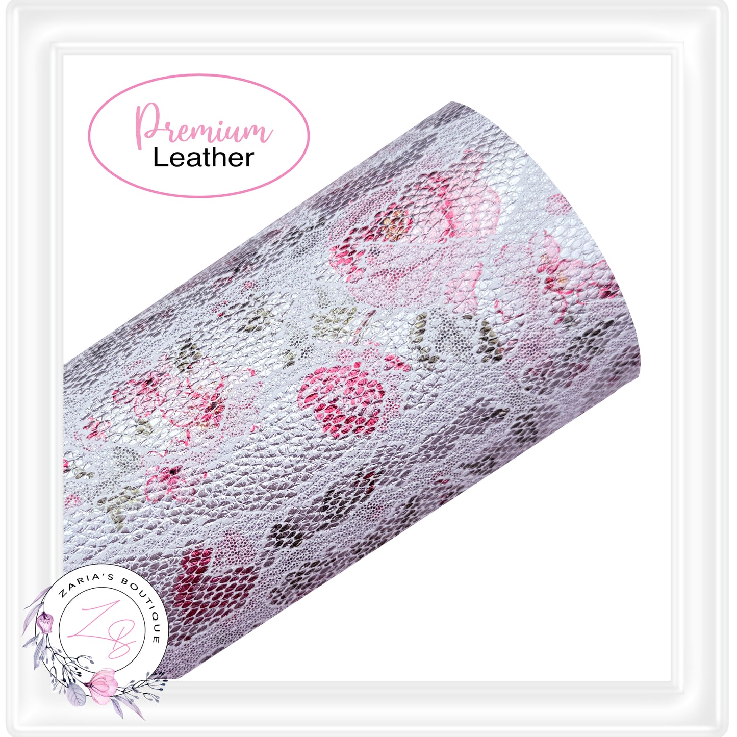 ⋅ Metallic Pink Lace ⋅ Premium Vegan Faux Leather ⋅