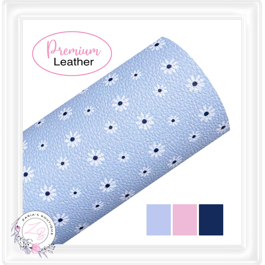 â‹… Pink Daisy â‹… Custom Printed Premium Vegan Faux Leather â‹…
