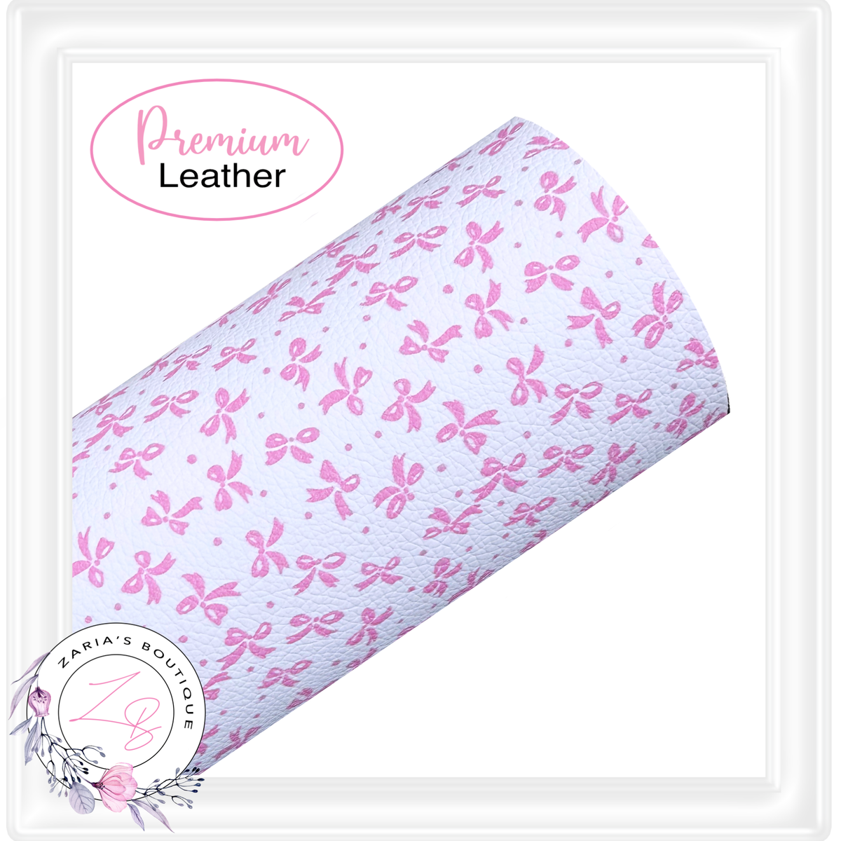 ⋅ BOWS BOWS BOWS ⋅ Pink White Vegan Faux Leather ⋅
