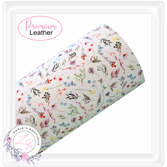 â‹… Wildflowers â‹… Custom Printed Premium Vegan Faux Leather â‹…