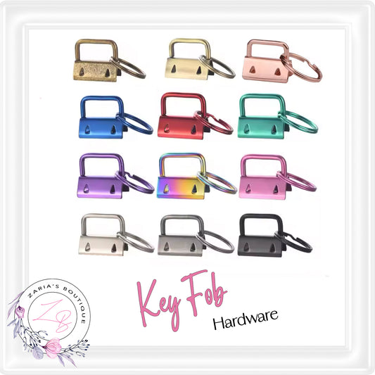 Key Fob Keyring Clip Hardware ~ Gunmetal 25mm ~ 5, 10 or 20 Piece Packs