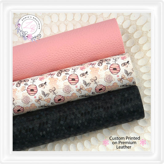 ⋅ Busy Hives ⋅ Vegan Faux Leather 3 Piece Bundle OR Single Sheets ⋅