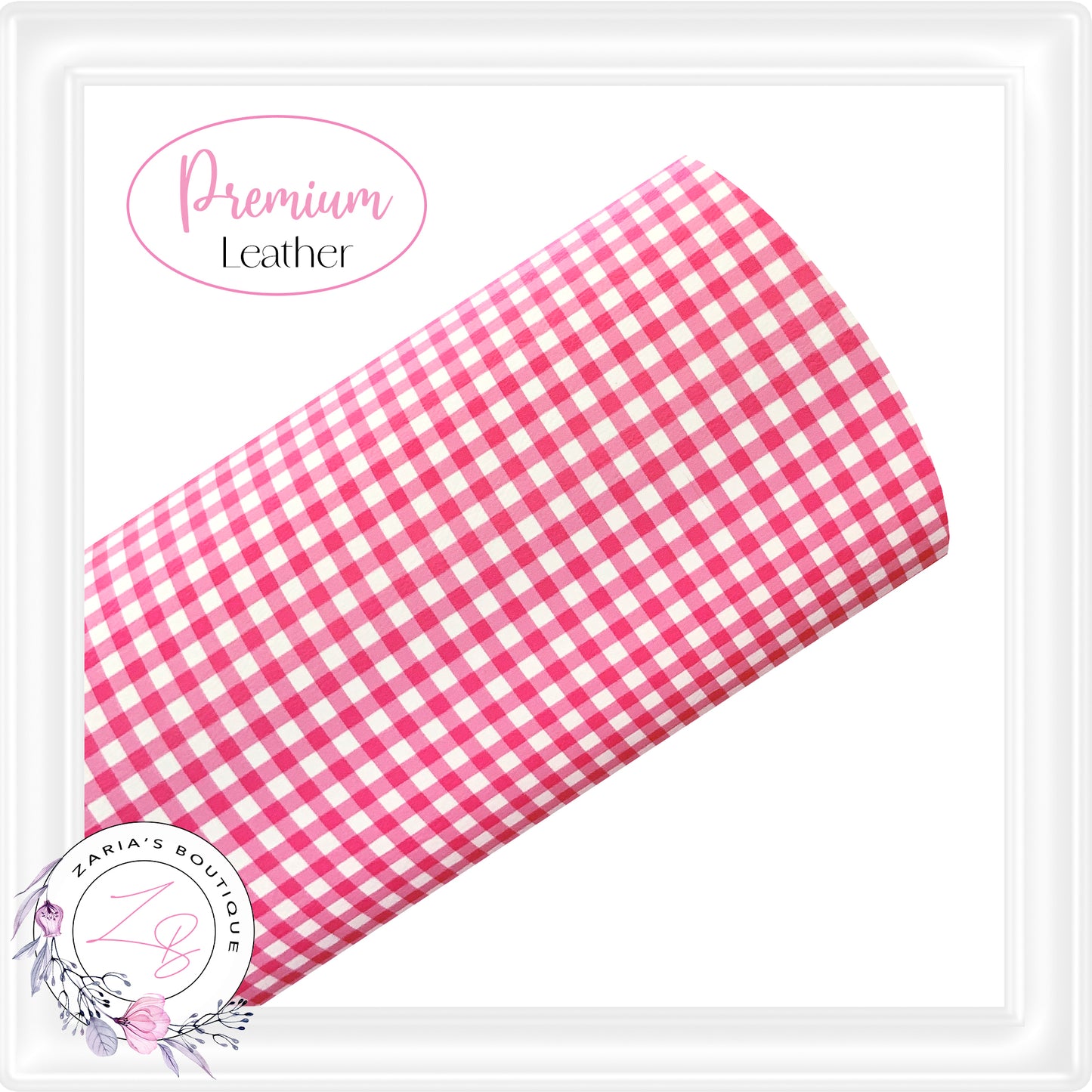⋅ Mustard Gingham ⋅ Premium Vegan Faux Leather ⋅