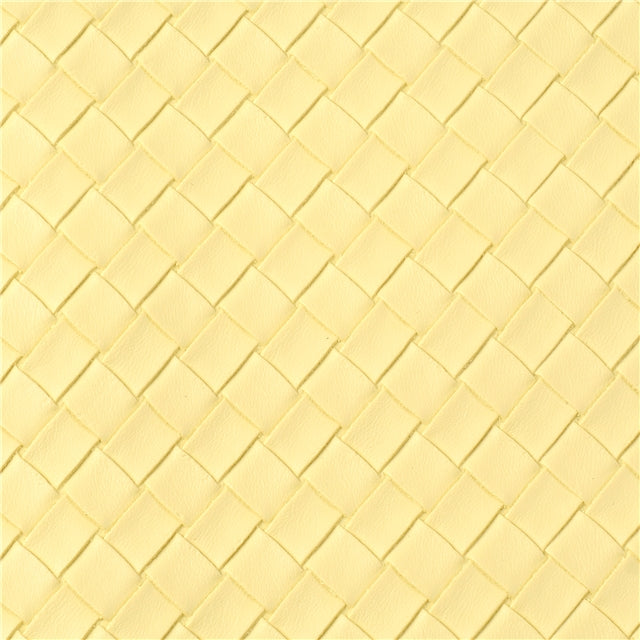 ⋅ Basketweave - Lemon ⋅ Textured Vegan Faux Leather ⋅