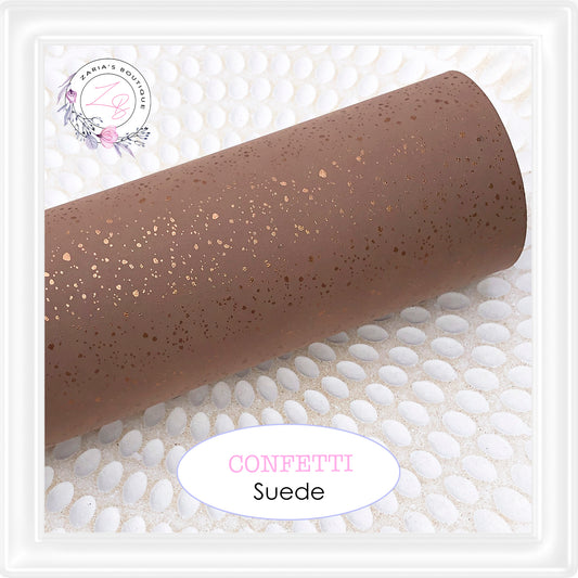 ⋅ Chocolate Confetti ⋅ Premium Suede Faux Leather ⋅
