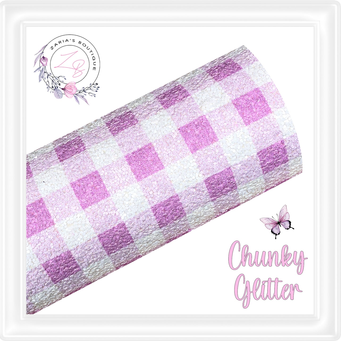 ⋅ Lilac Gingham ⋅ Chunky Glitter ⋅