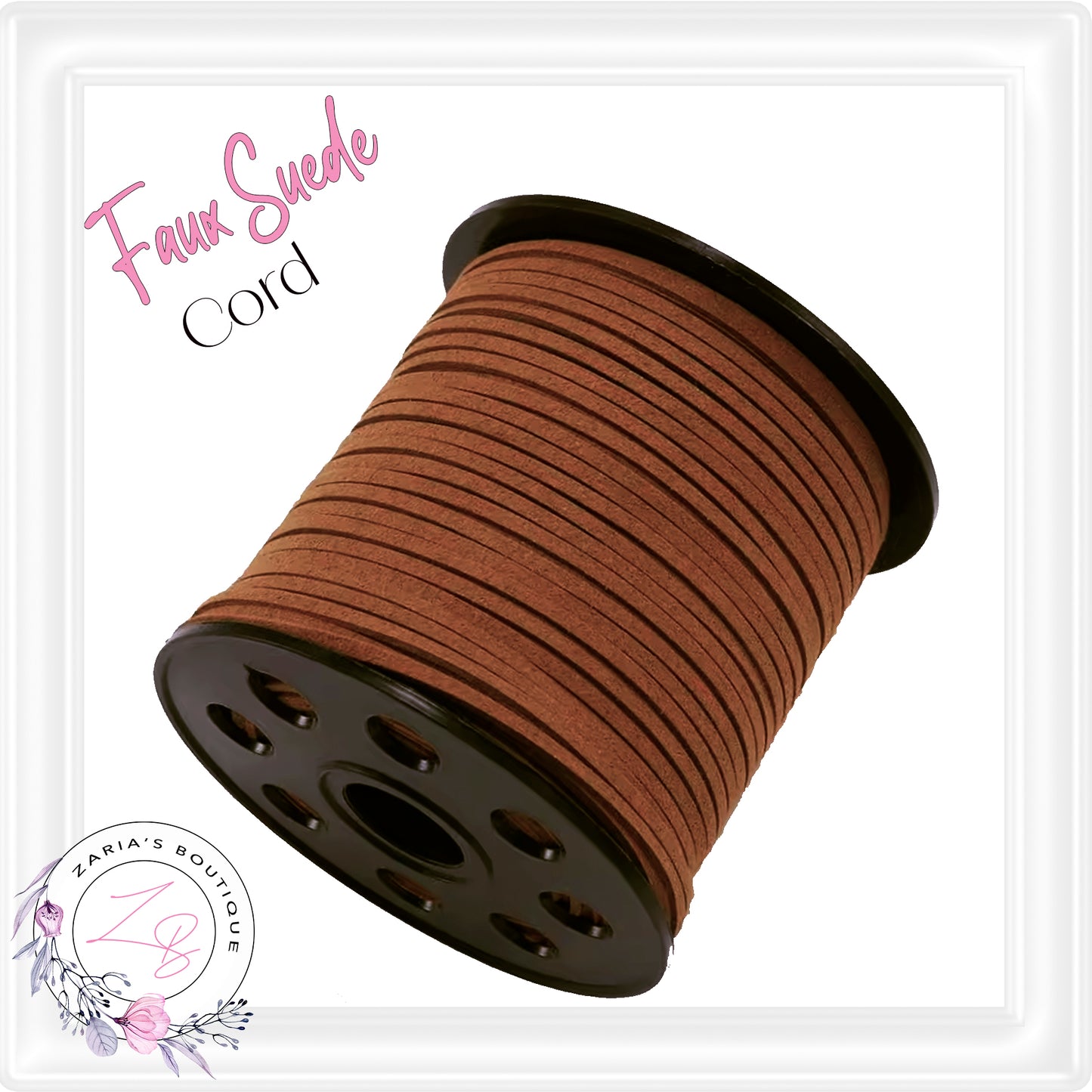 ⋅ Faux Suede Cord ⋅ 2.7mm ⋅ Cinnamon ⋅ 5 Metres ⋅