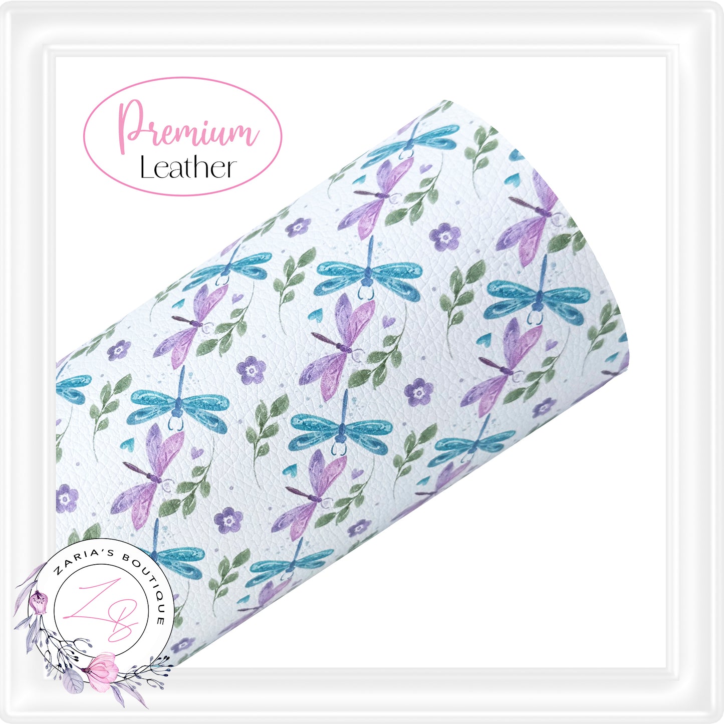 ⋅ Pretty Dragonflies ⋅ Custom Printed Vegan Faux Leather ⋅