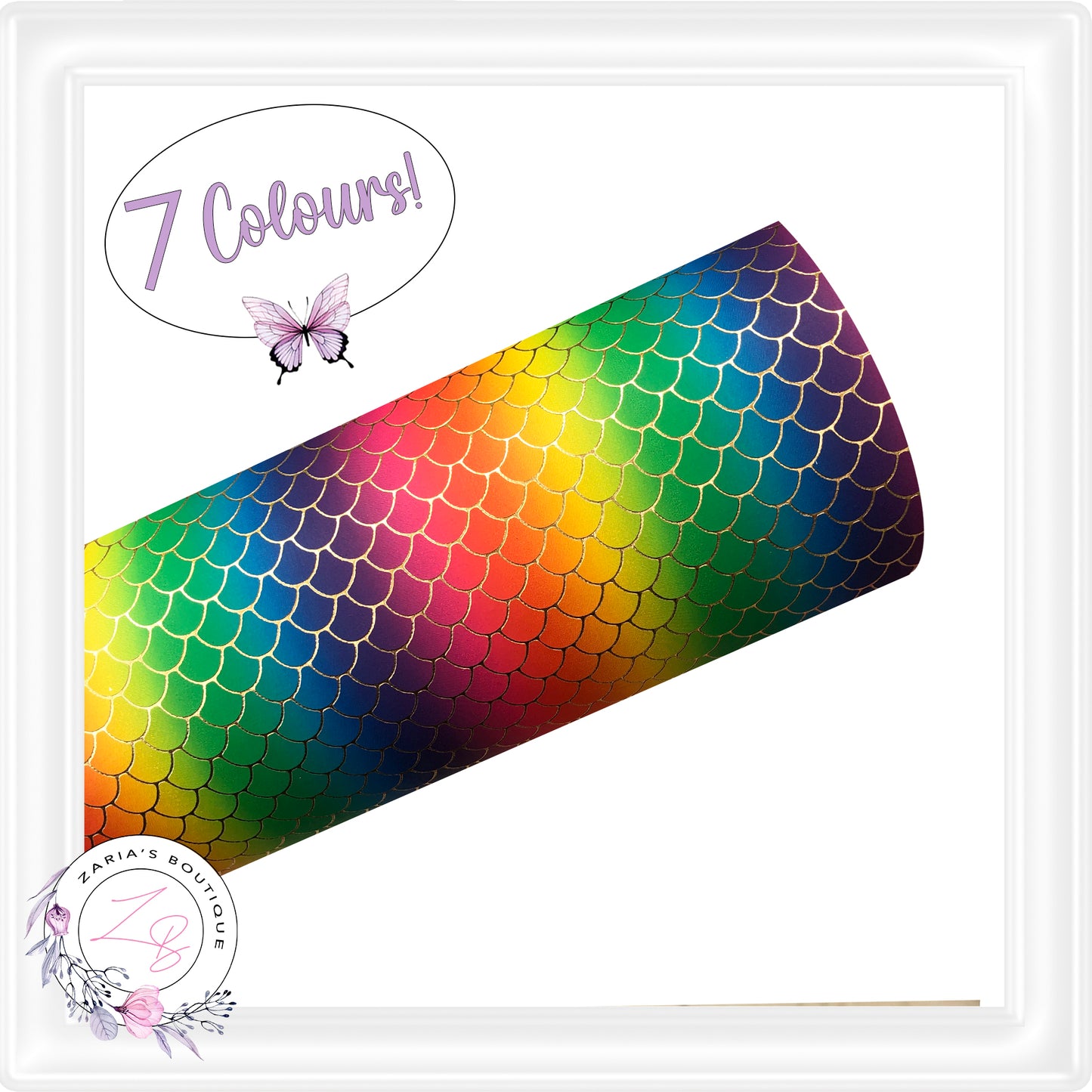 ⋅ Mermaid Scales ⋅ Embossed Faux Leather ⋅ Sheets or Mini Rolls ⋅