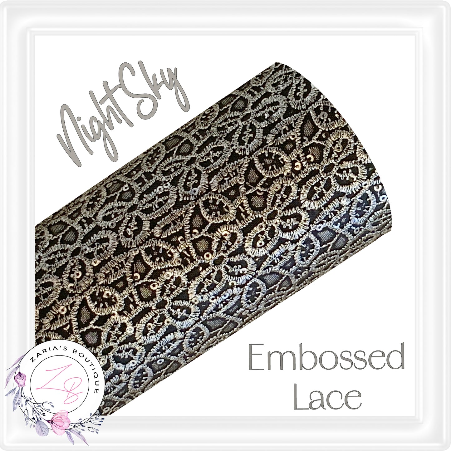 ⋅ Metallic Embossed Floral Lace ⋅ Vegan Faux Leather ⋅ Bloom ⋅