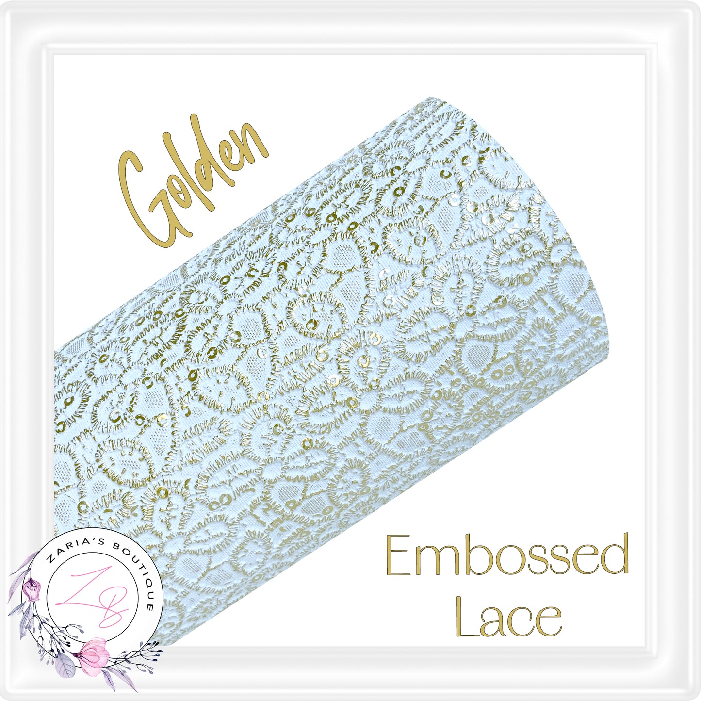 ⋅ Metallic Embossed Floral Lace ⋅ Vegan Faux Leather ⋅ Bloom ⋅