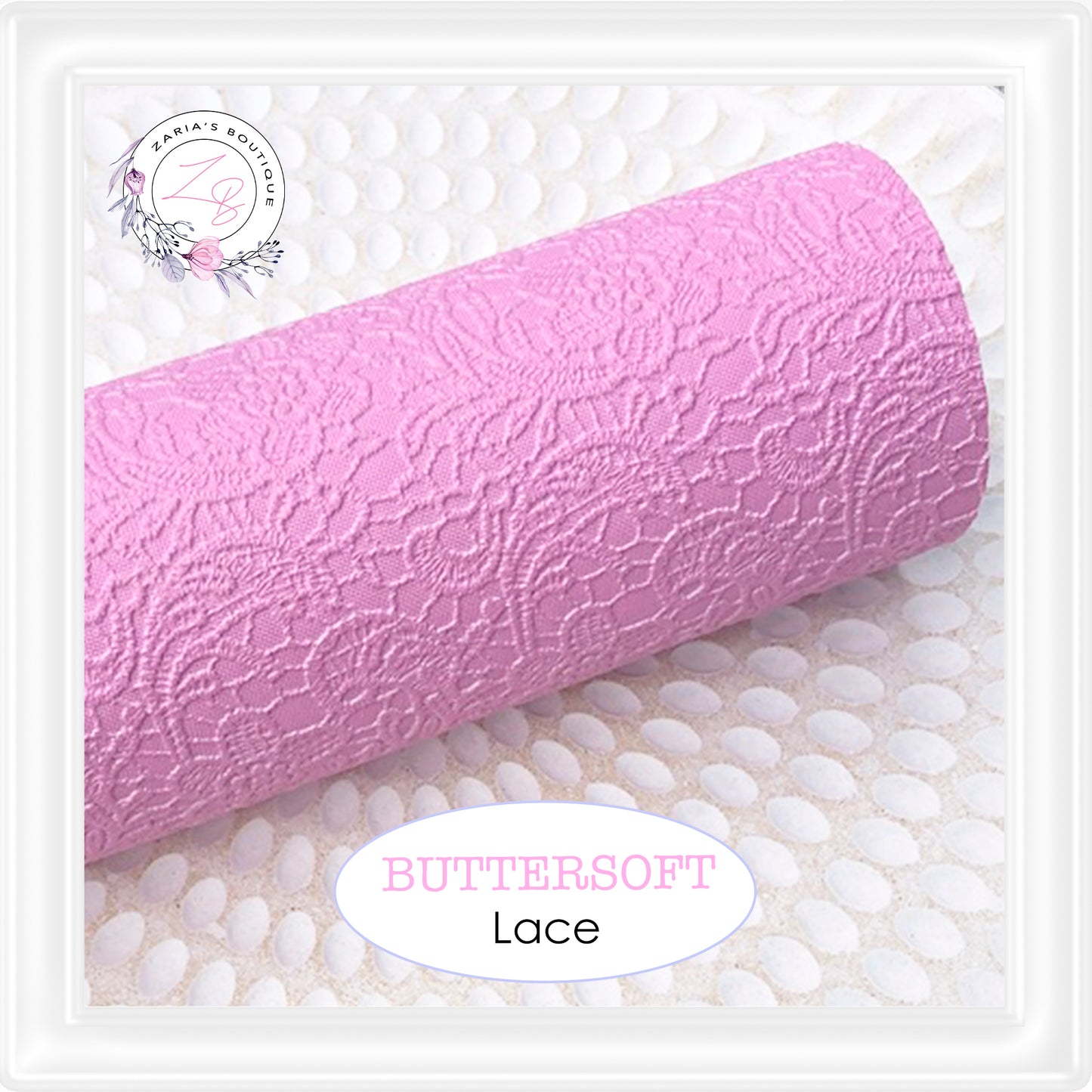⋅ Embossed Floral Butter Soft Lace ⋅ Vegan Faux Leather ⋅ Pink ⋅