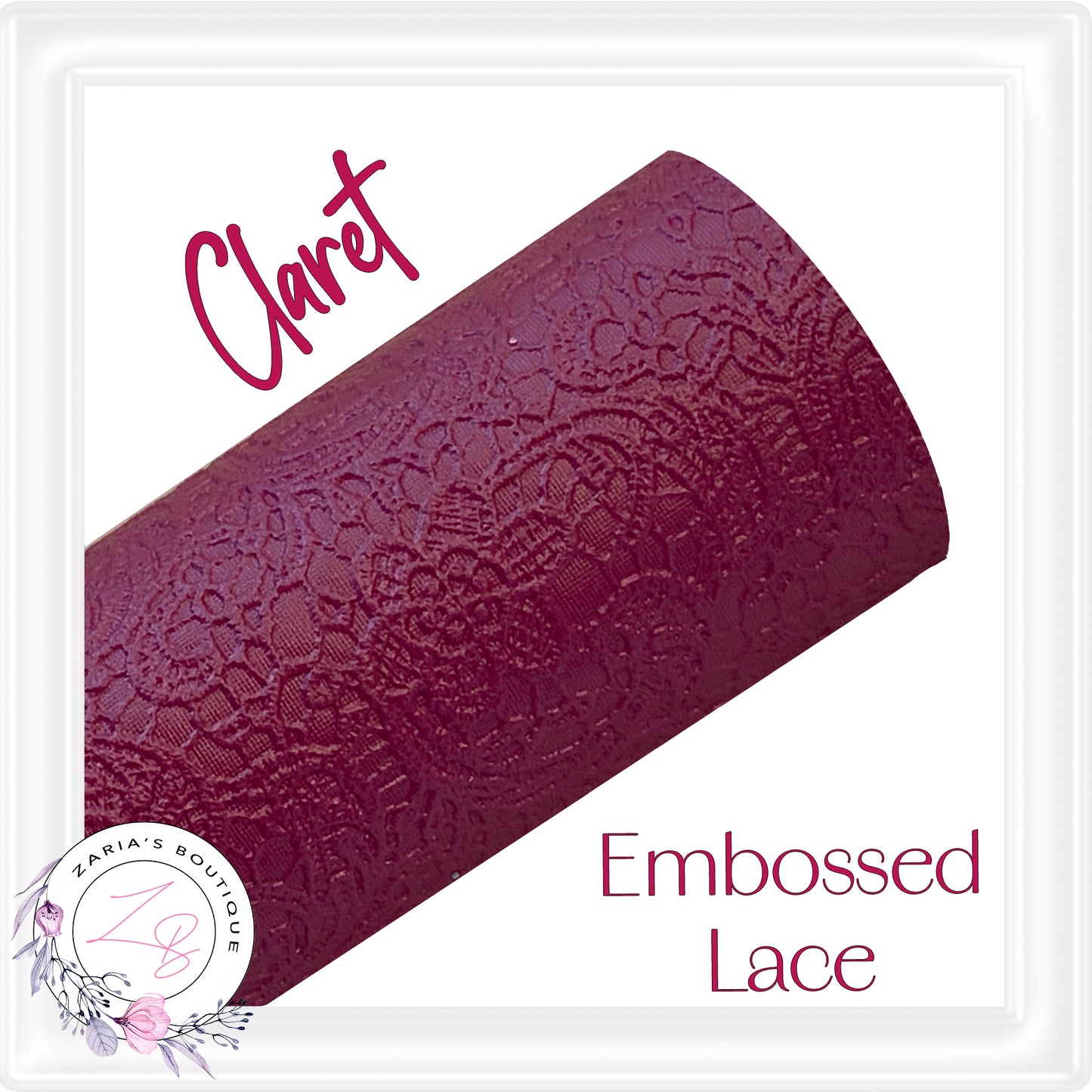 ⋅ Embossed Floral Buttersoft Lace ⋅ Vegan Faux Leather ⋅ Musk Pink ⋅