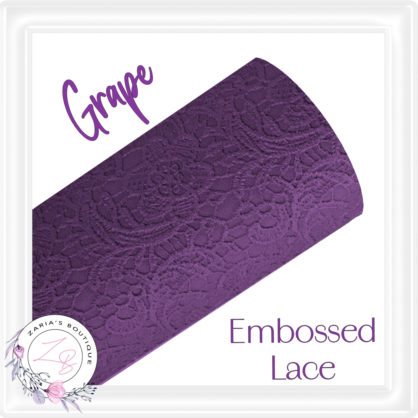 ⋅ Embossed Floral Buttersoft Lace ⋅ Vegan Faux Leather ⋅ Musk Pink ⋅